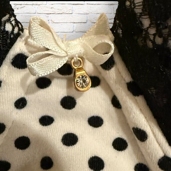 SOMA Embraceable Full Coverage Lace Trim Polka Dot Bra 34C - Picture 4 of 5